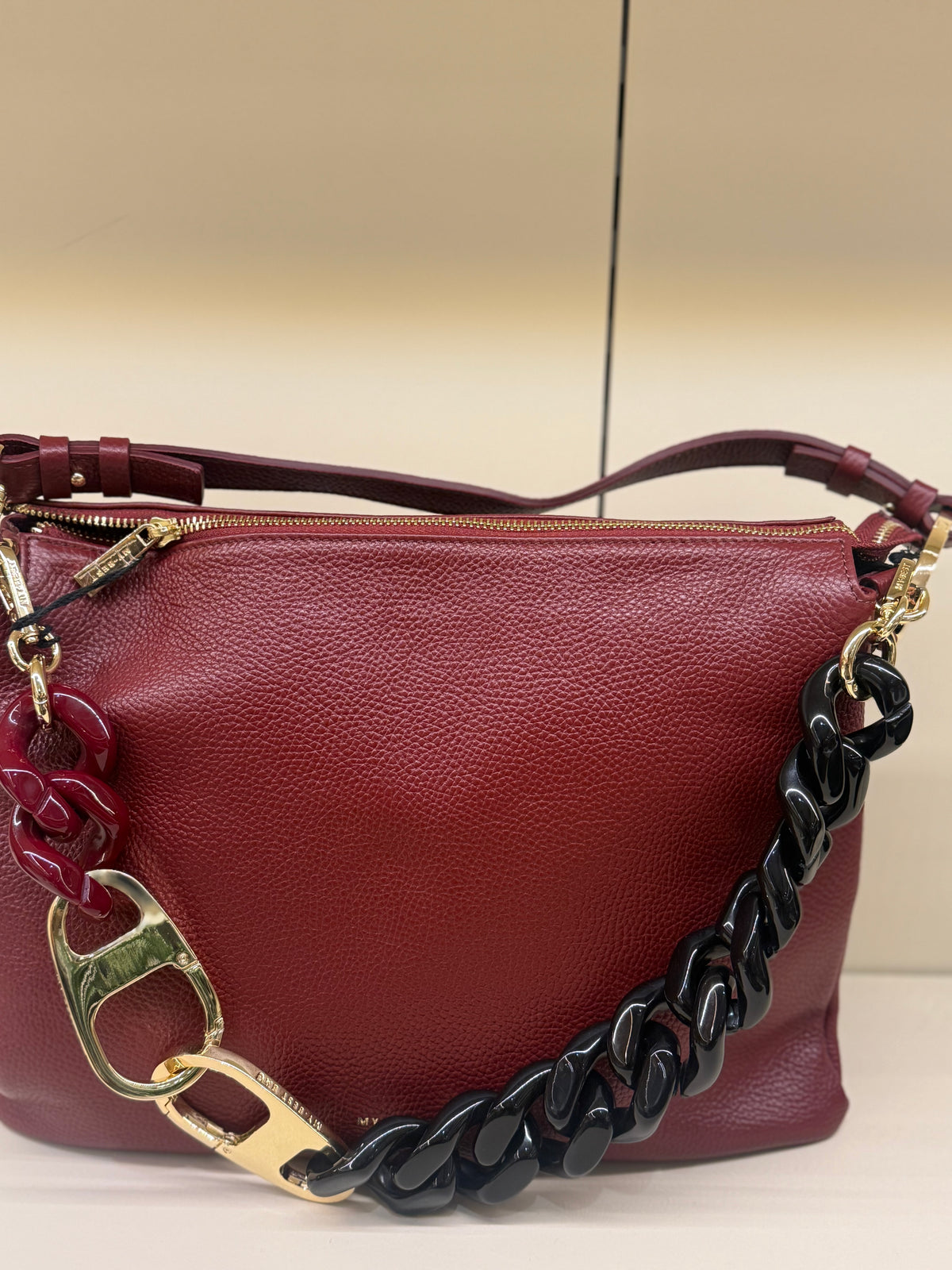 TRACOLLA My Best Bag BICOLOR CHAIN nero/bordeaux