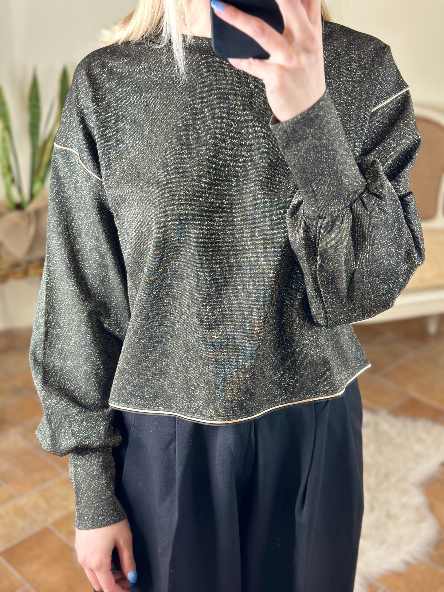 Memjs Maglia pipistrello lurex