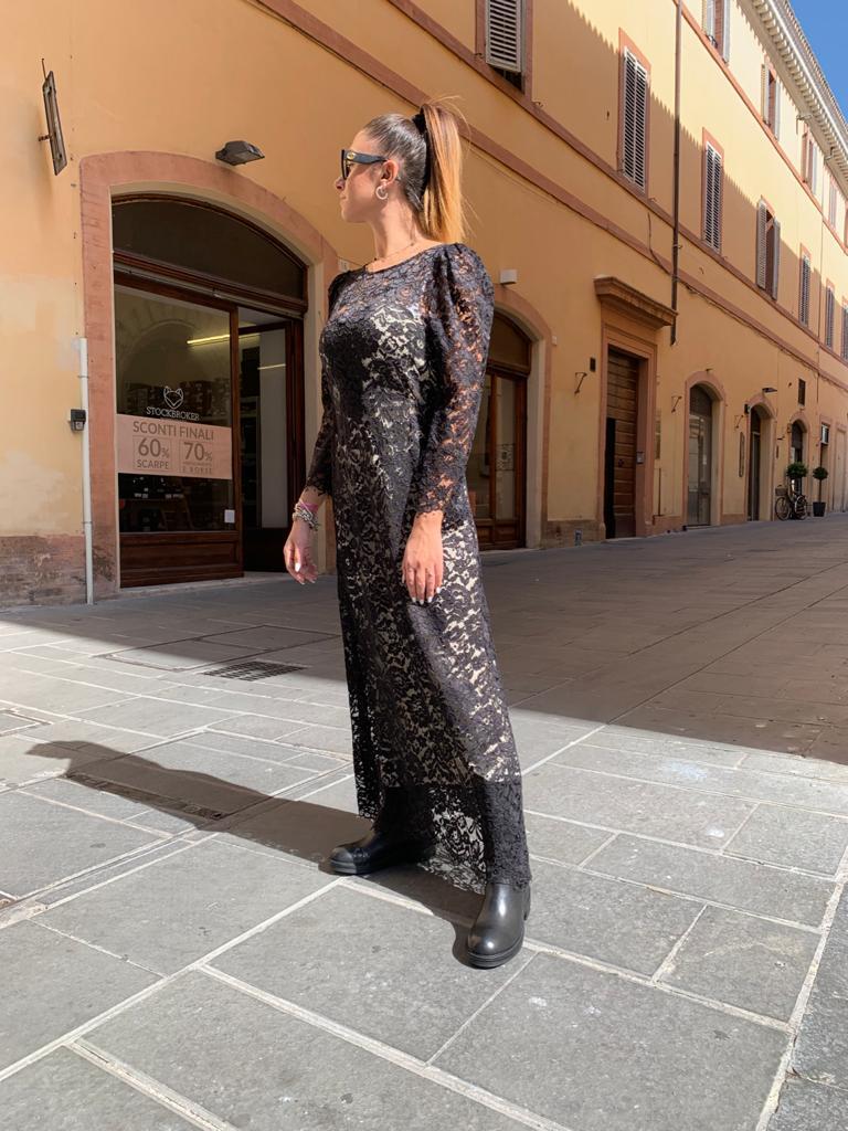 So Allure abito pizzo lungo