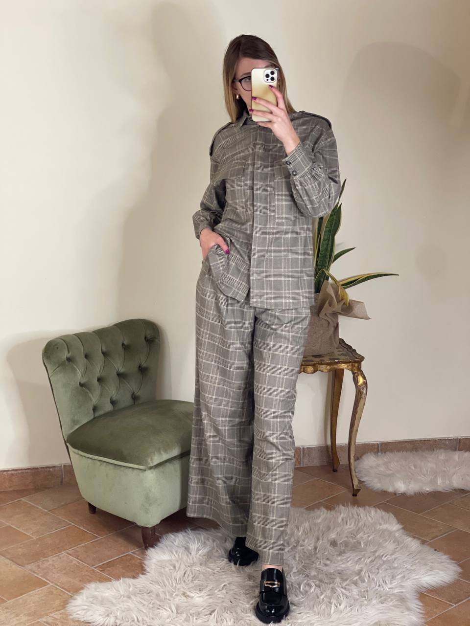 Tensione In camicia principe di galles