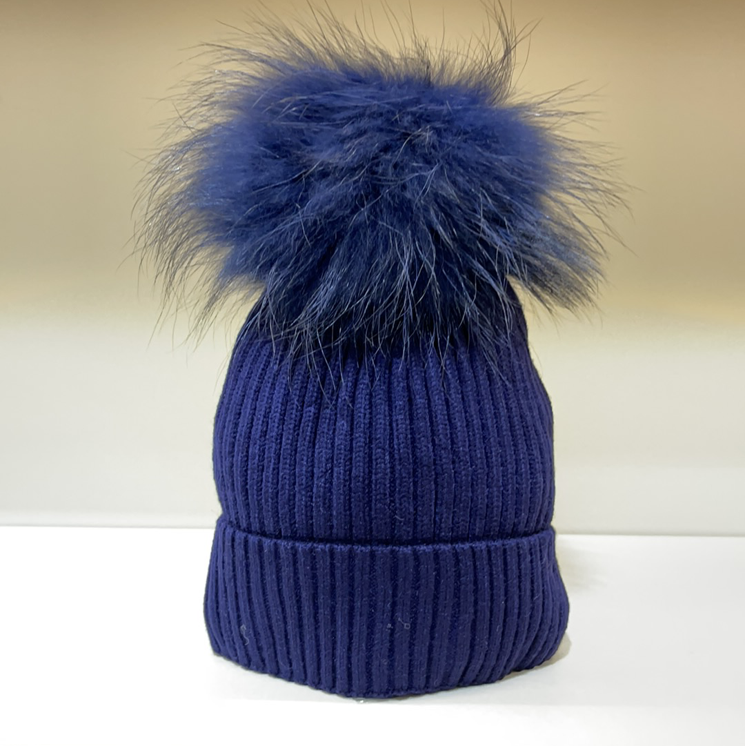 Cappello costine pon pon