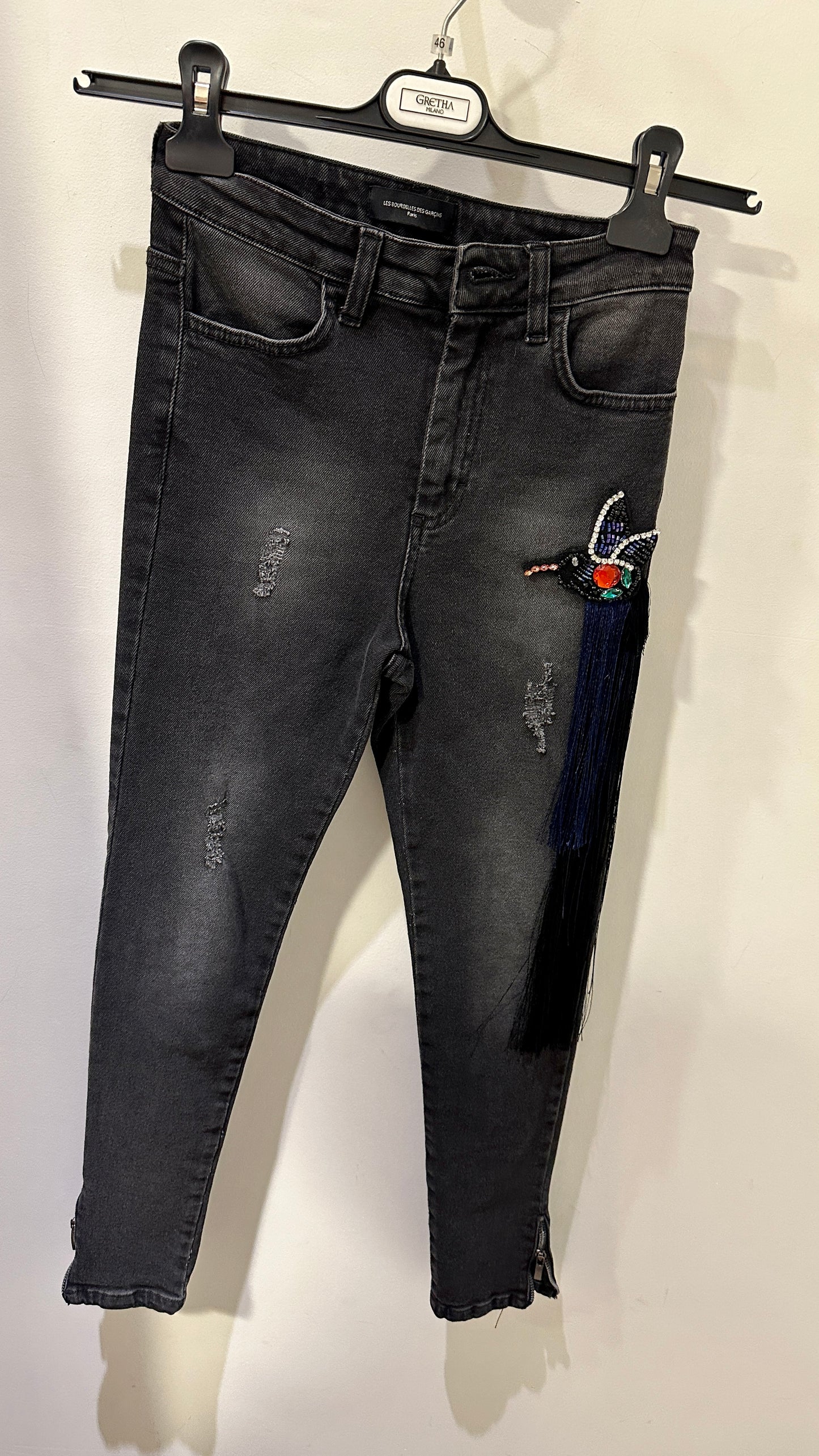 Les Bourdelles Des Garçons pantalone con applicazione