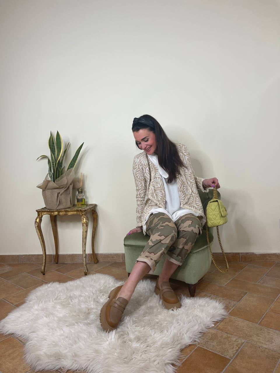 Curiositè mocassino combat cuoio