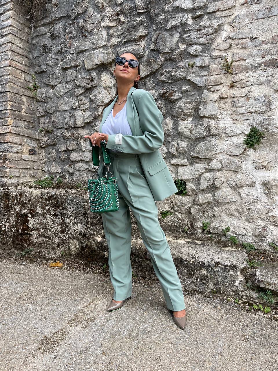 HINNOMINATE pantalone dritto con pances