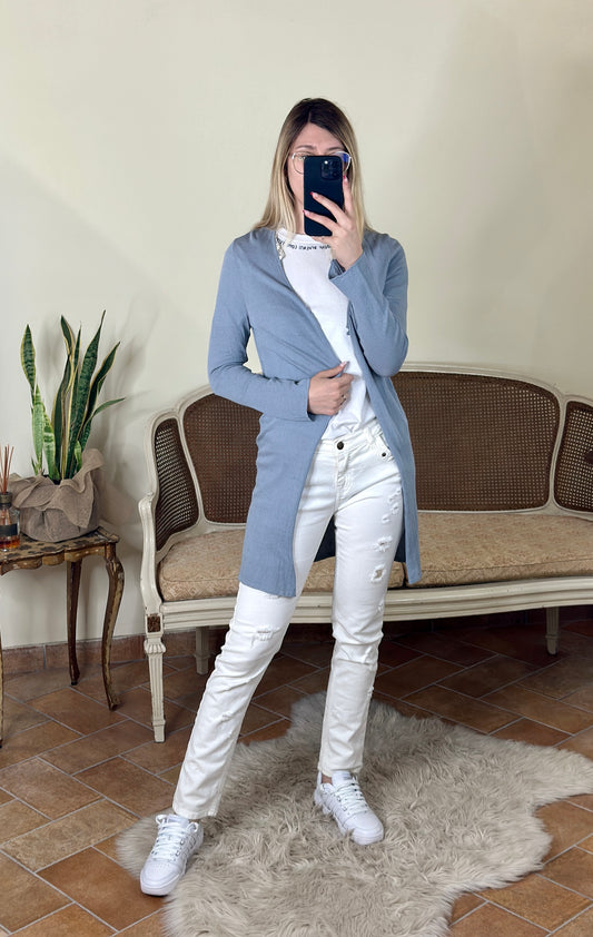 DOMINO cardigan lungo