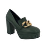 Joy mocassino con tacco e catena