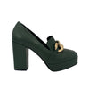 Joy mocassino con tacco e catena