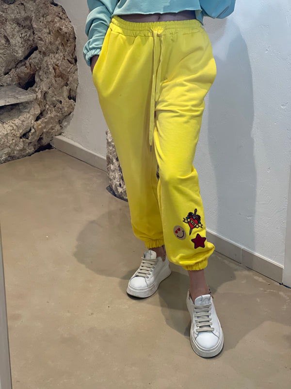 UNI mè Jogger leggero con applicazioni
