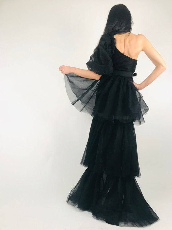So Allure abito lungo tulle