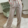 Wu Side pantalone a righe